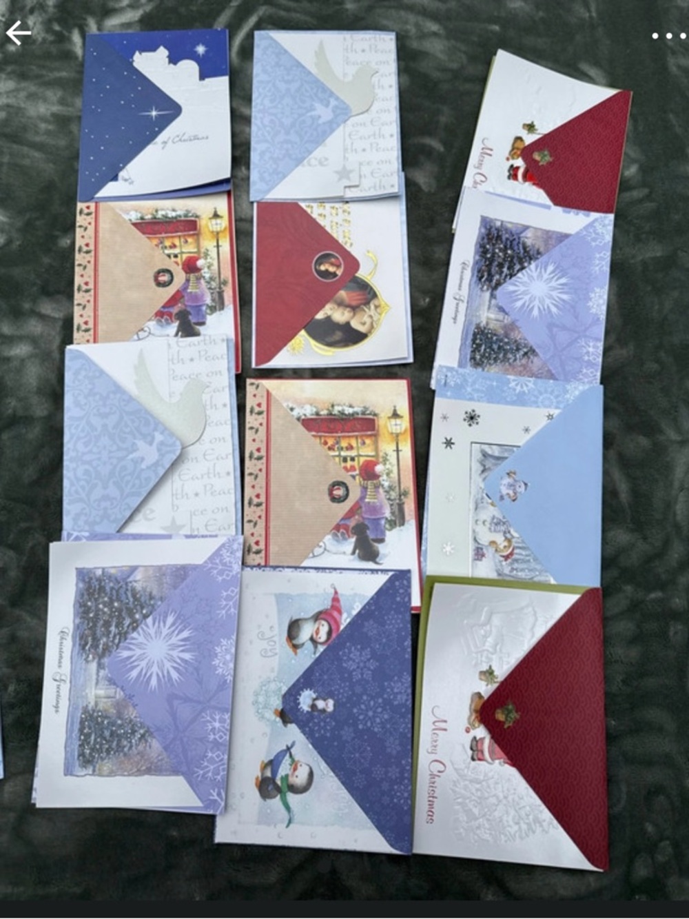 Assorted Holiday Christmas Cards with Envelopes - Multi Color